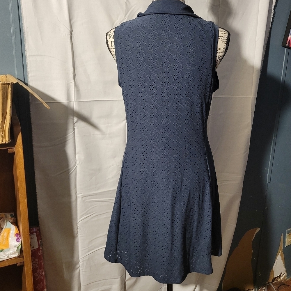 Kyodan Medium Blue vneck dress With Pockets - Picture 7 of 7